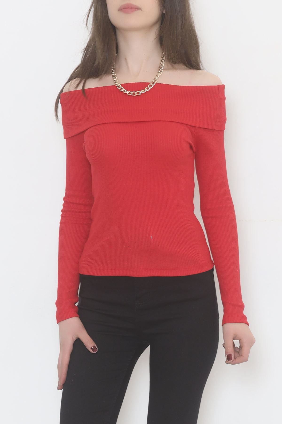 Madonna Yaka Kaşkorse Body Kırmızı - 9977.1567.