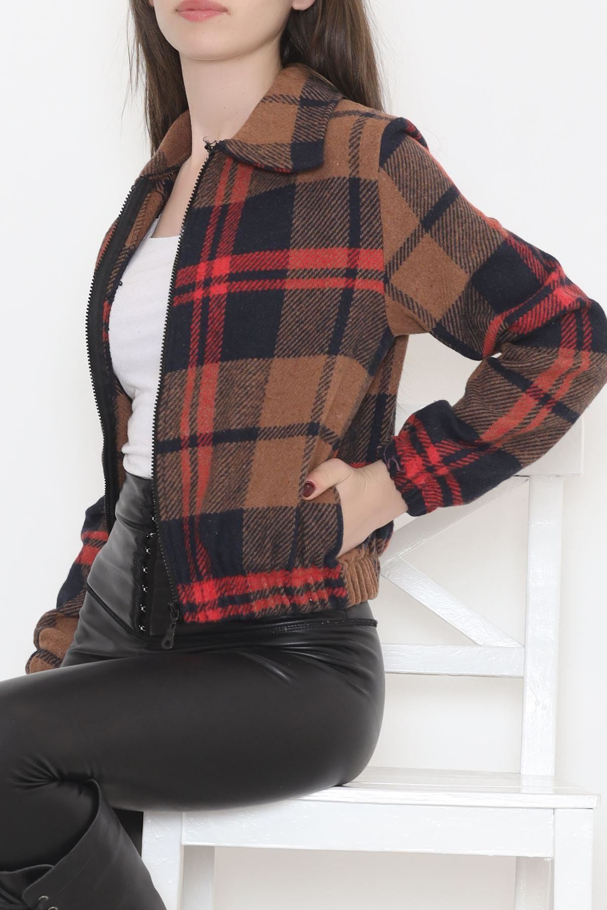 Desenli Kaşe Ceket Kahvelaci - 11717.1095.