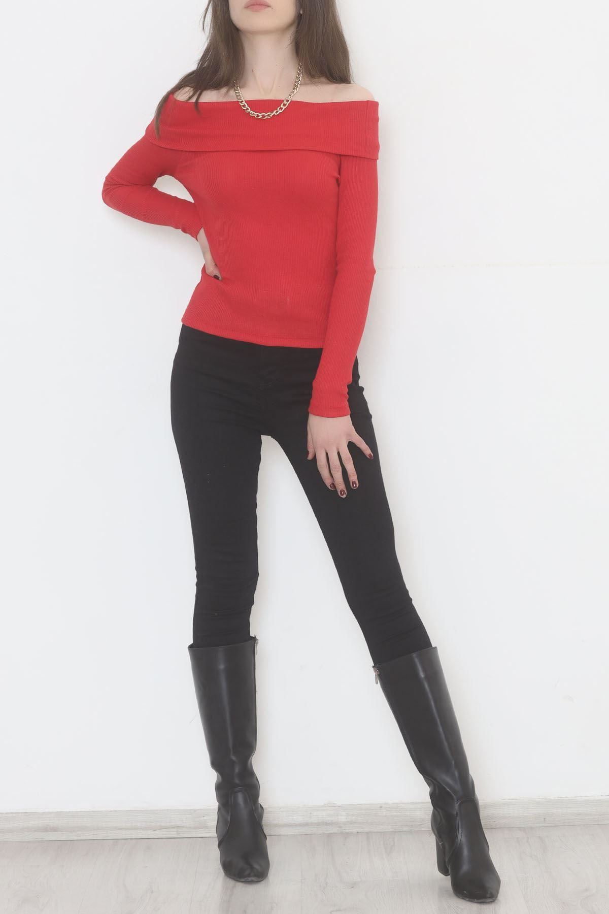 Madonna Yaka Kaşkorse Body Kırmızı - 9977.1567.