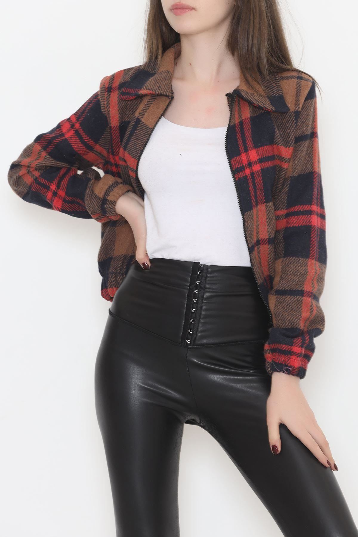 Desenli Kaşe Ceket Kahvelaci - 11717.1095.