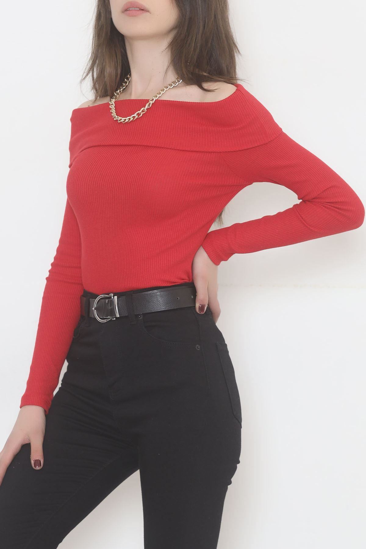 Madonna Yaka Kaşkorse Body Kırmızı - 9977.1567.