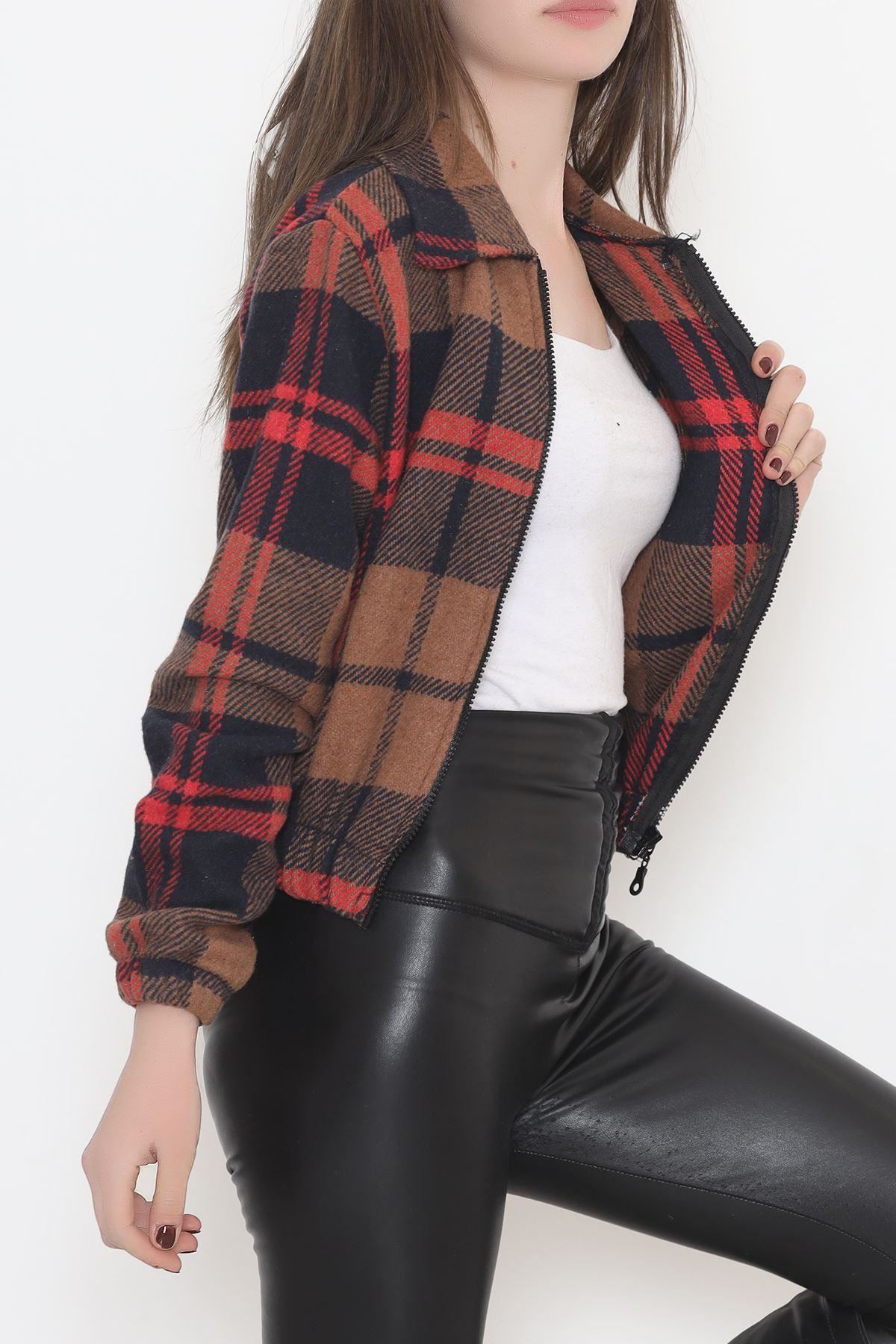 Desenli Kaşe Ceket Kahvelaci - 11717.1095.