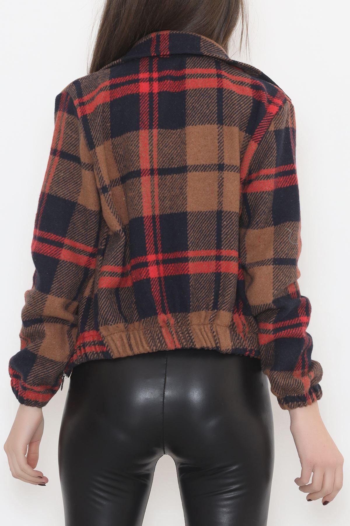 Desenli Kaşe Ceket Kahvelaci - 11717.1095.