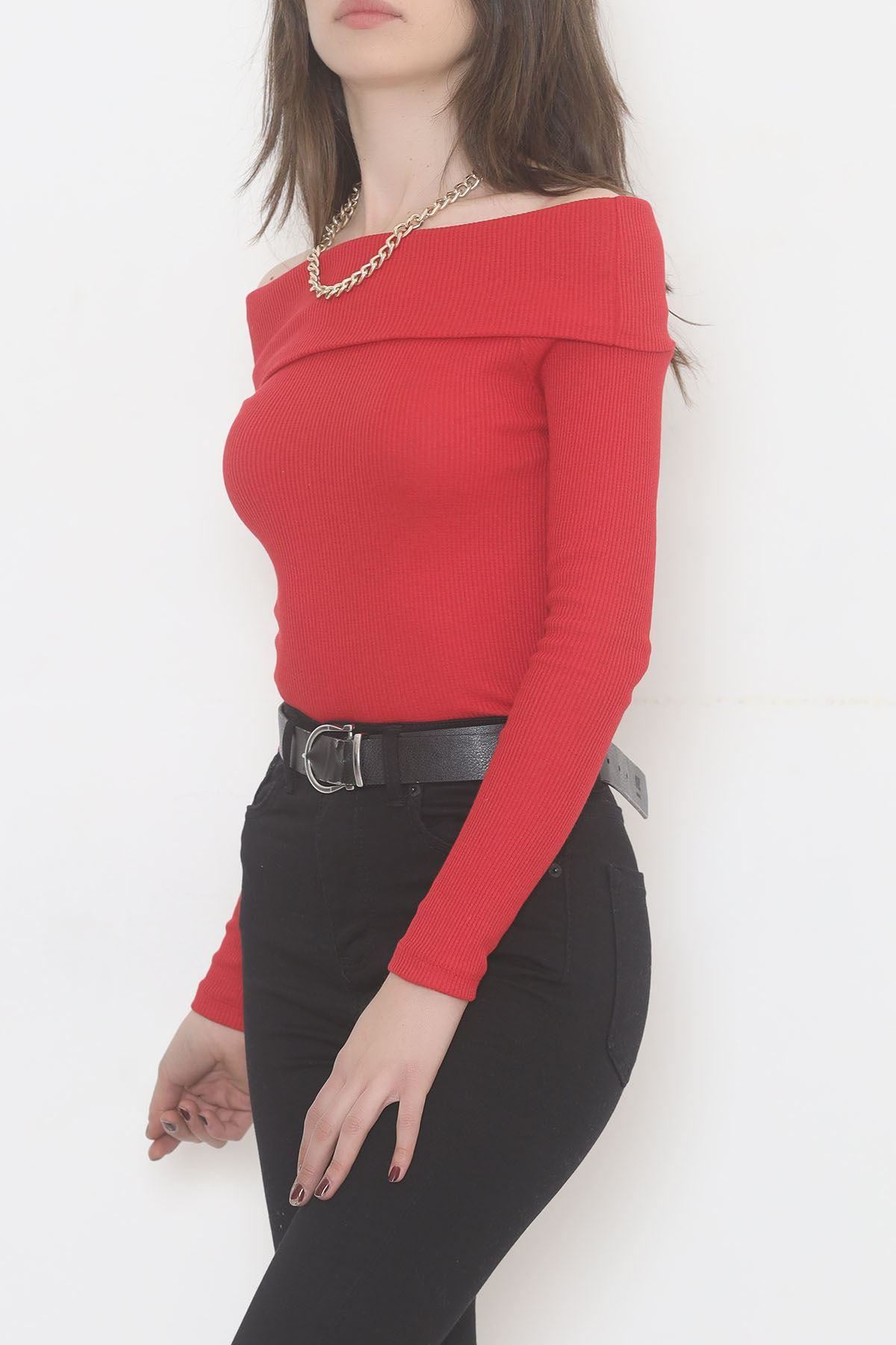 Madonna Yaka Kaşkorse Body Kırmızı - 9977.1567.