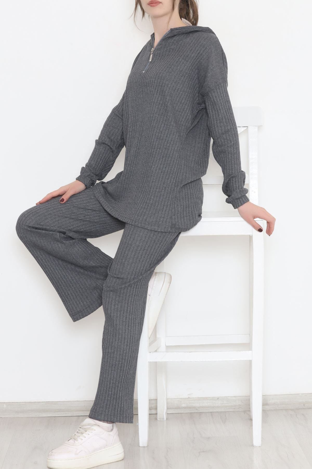 Kuşgözlü  Fitilli Takım Füme - 12200.1567.