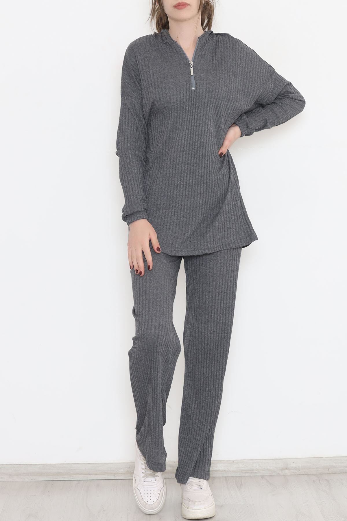 Kuşgözlü  Fitilli Takım Füme - 12200.1567.