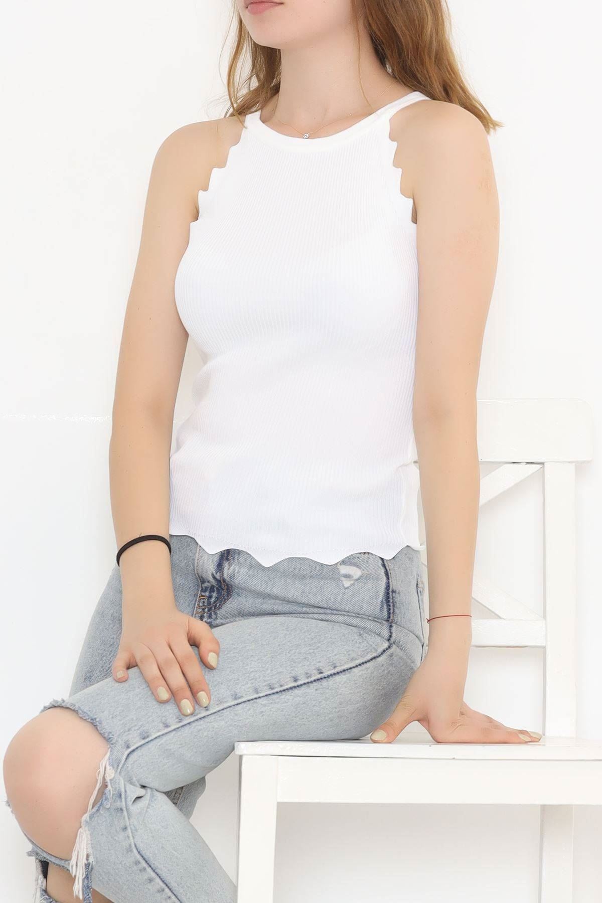 Yanları Merdiven Detaylı Triko Atlet Ekru - 942.1019.