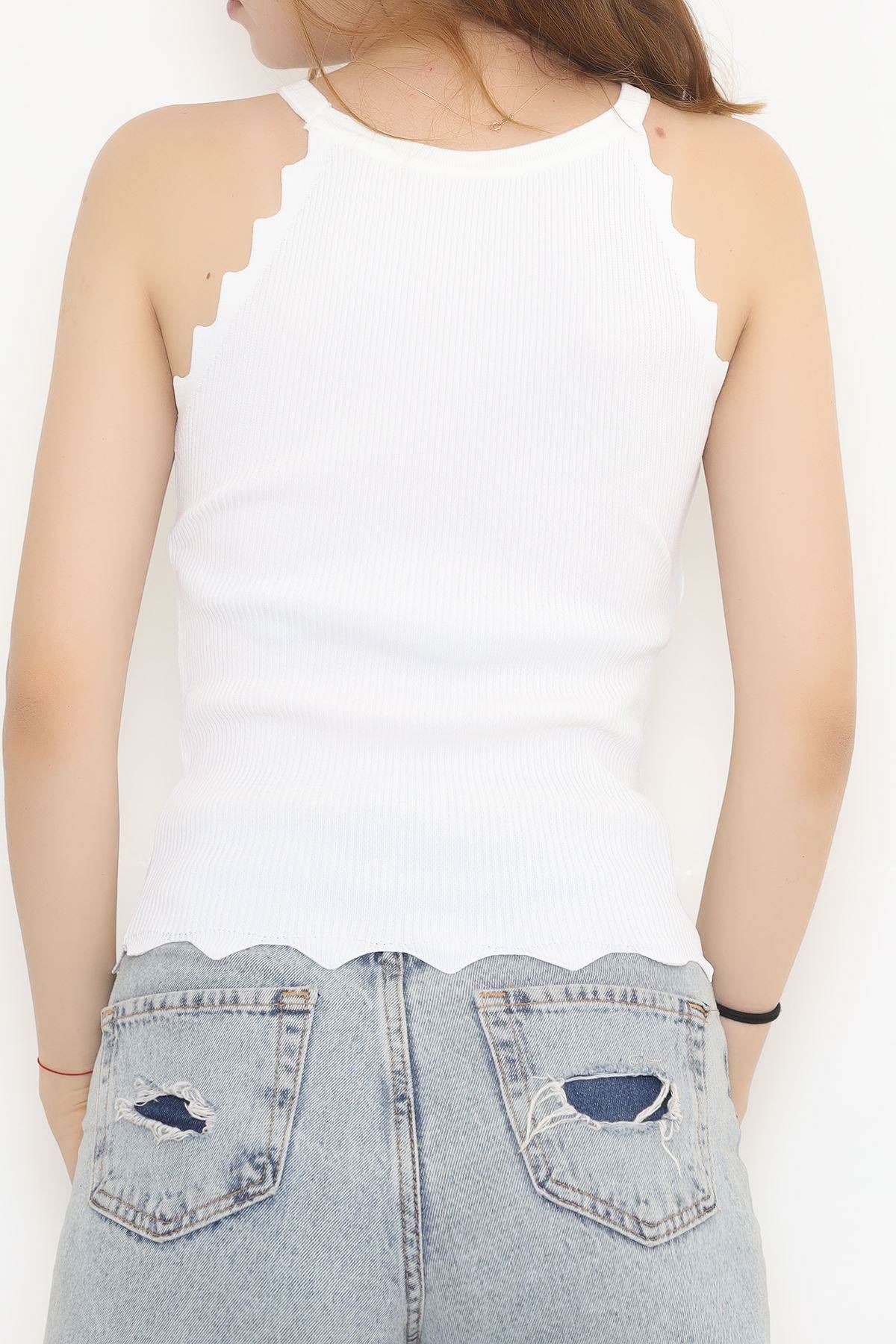 Yanları Merdiven Detaylı Triko Atlet Ekru - 942.1019.