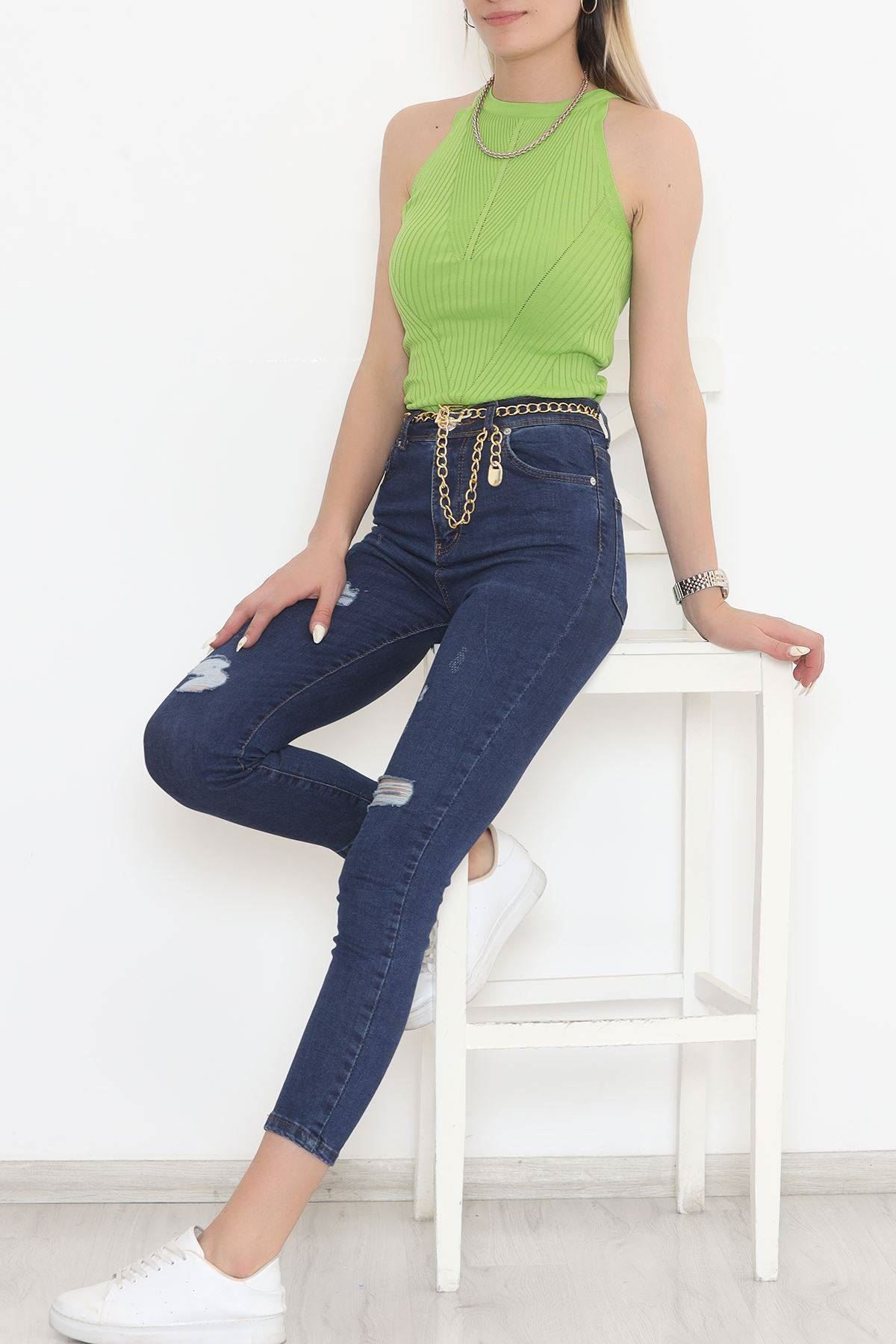 Halter Yaka Triko Atlet Fıstıkyeşili - 933.1019.