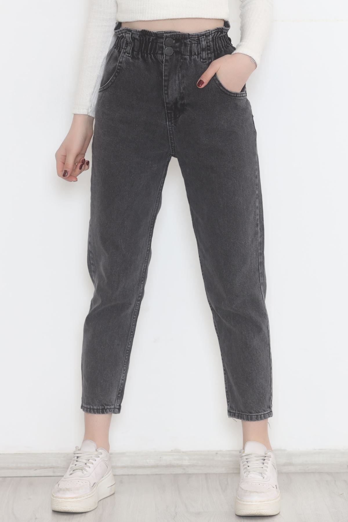 Beli Lastikli Kot Pantolon Koyugri - 12559.1431.