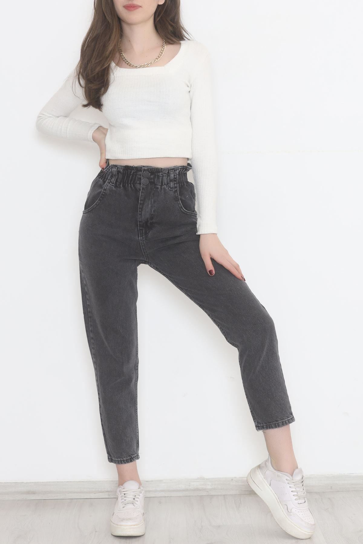 Beli Lastikli Kot Pantolon Koyugri - 12559.1431.