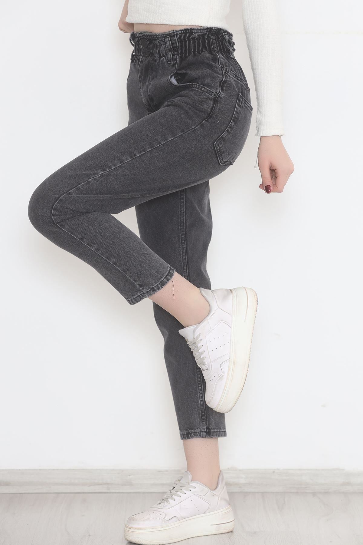 Beli Lastikli Kot Pantolon Koyugri - 12559.1431.