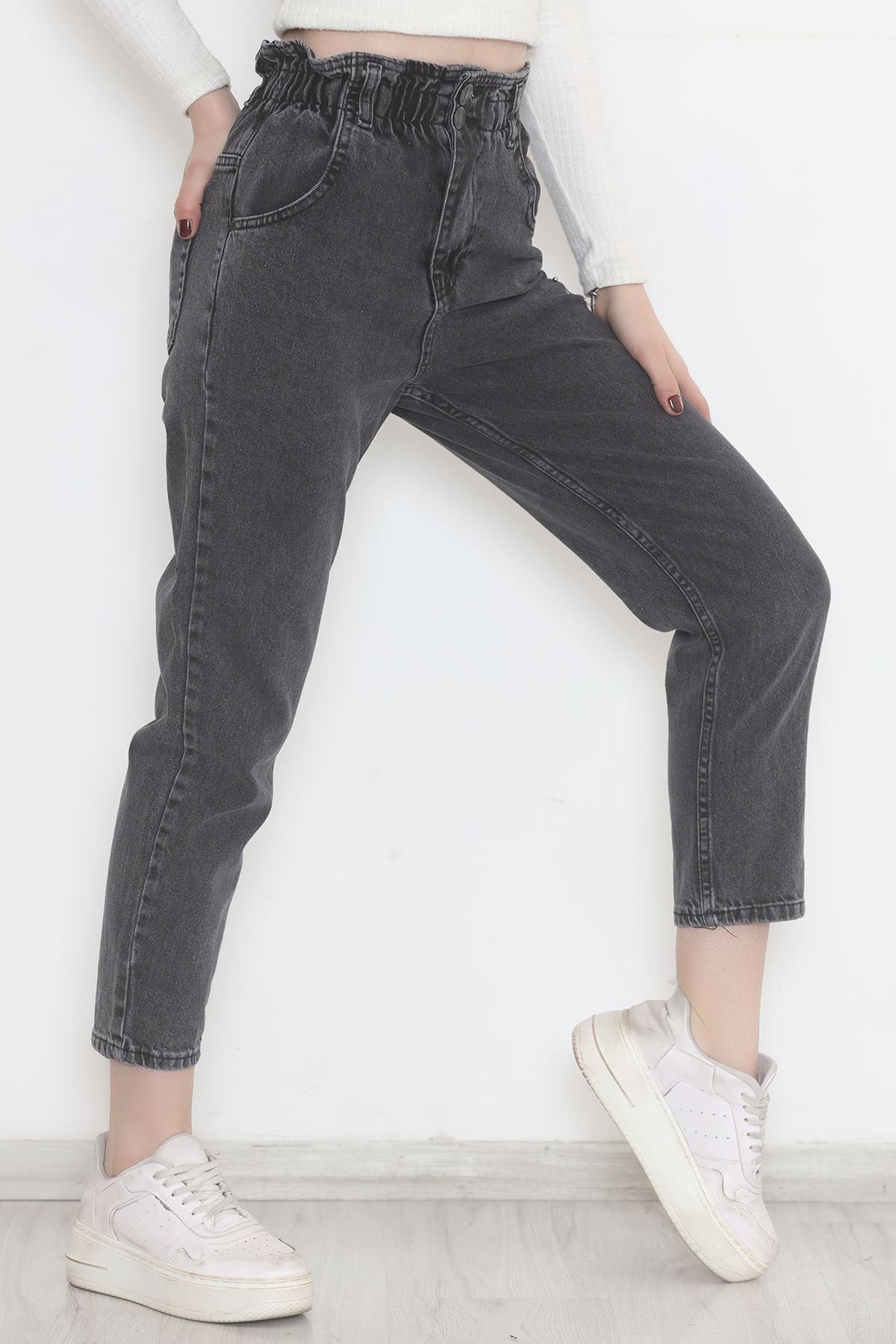 Beli Lastikli Kot Pantolon Koyugri - 12559.1431.