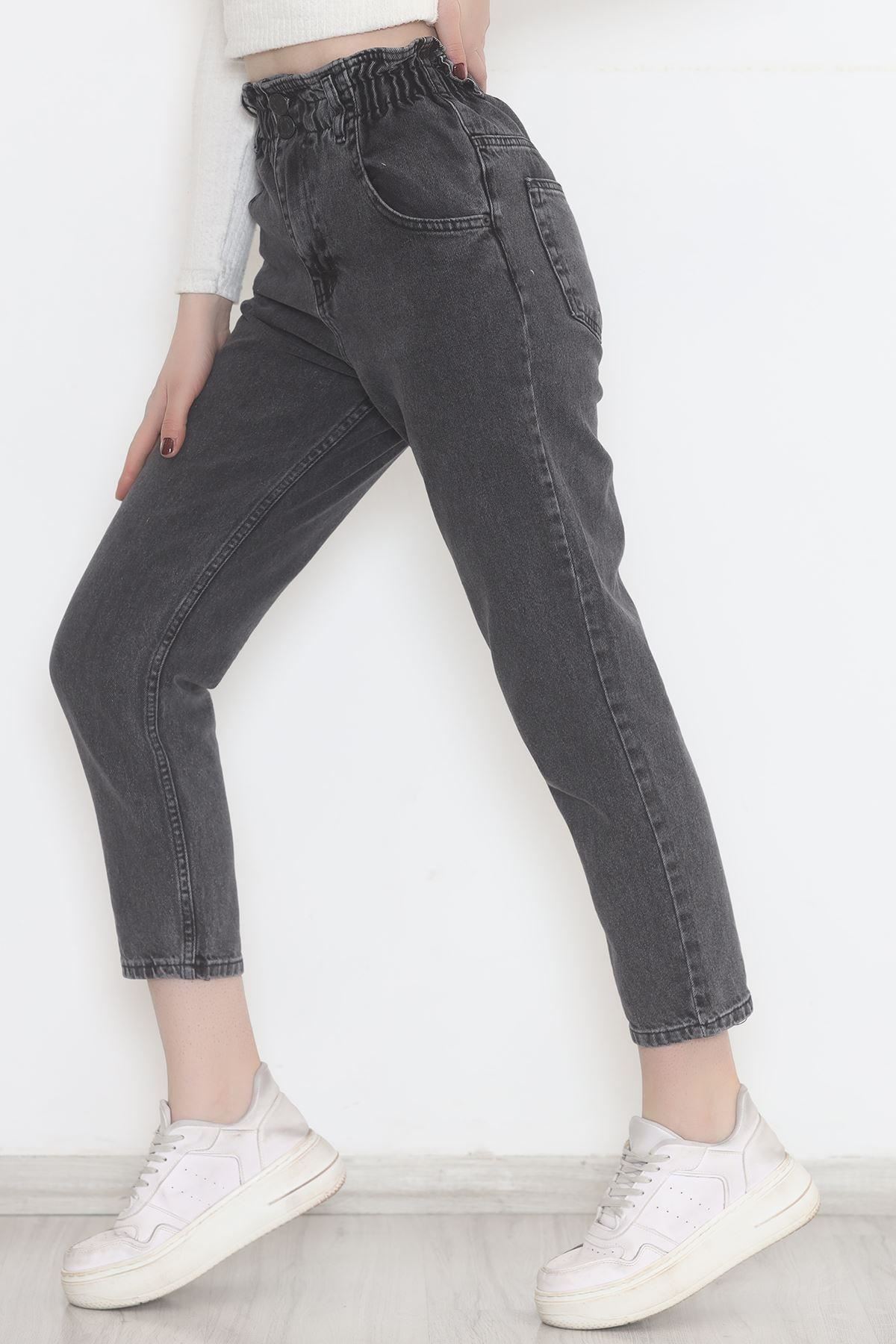 Beli Lastikli Kot Pantolon Koyugri - 12559.1431.