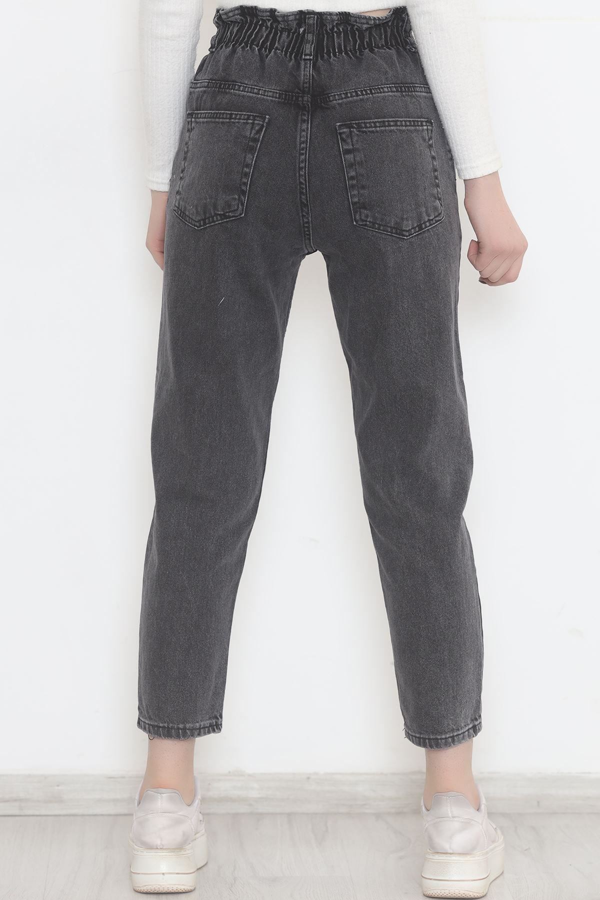 Beli Lastikli Kot Pantolon Koyugri - 12559.1431.