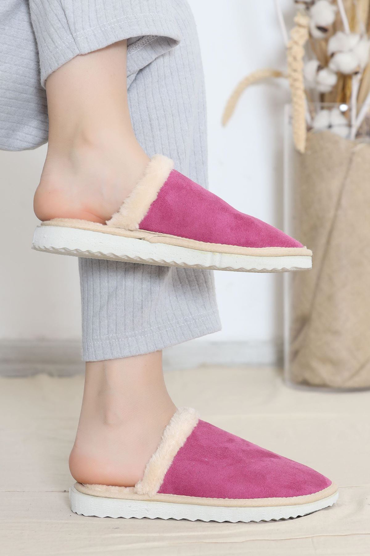 Süet Terlik Fuşya - 15561.264.