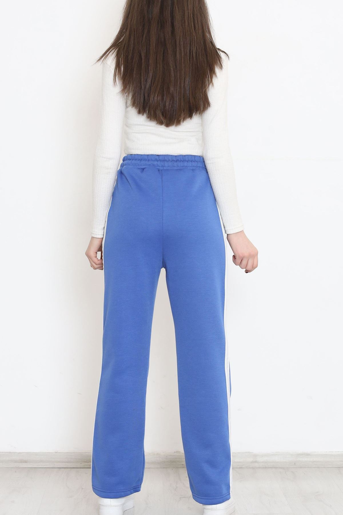 Yanı Şeritli Eşofman Altı Saks - 12328.1567.