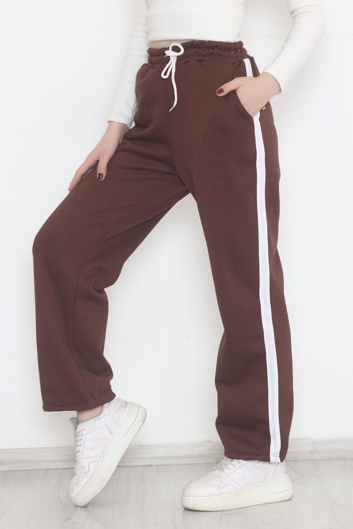 Yanı Şeritli Eşofman Altı Kahve - 12328.1567.