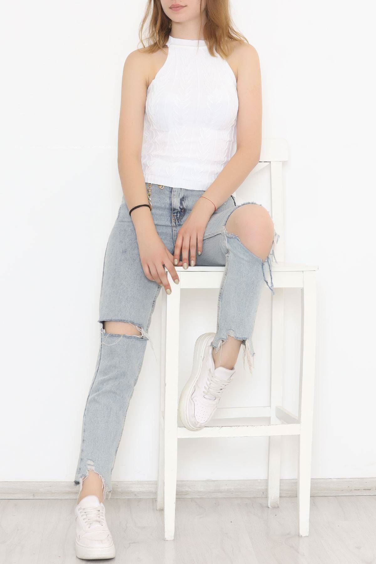 Halter Yaka Triko Atlet Ekru - 932.1019.