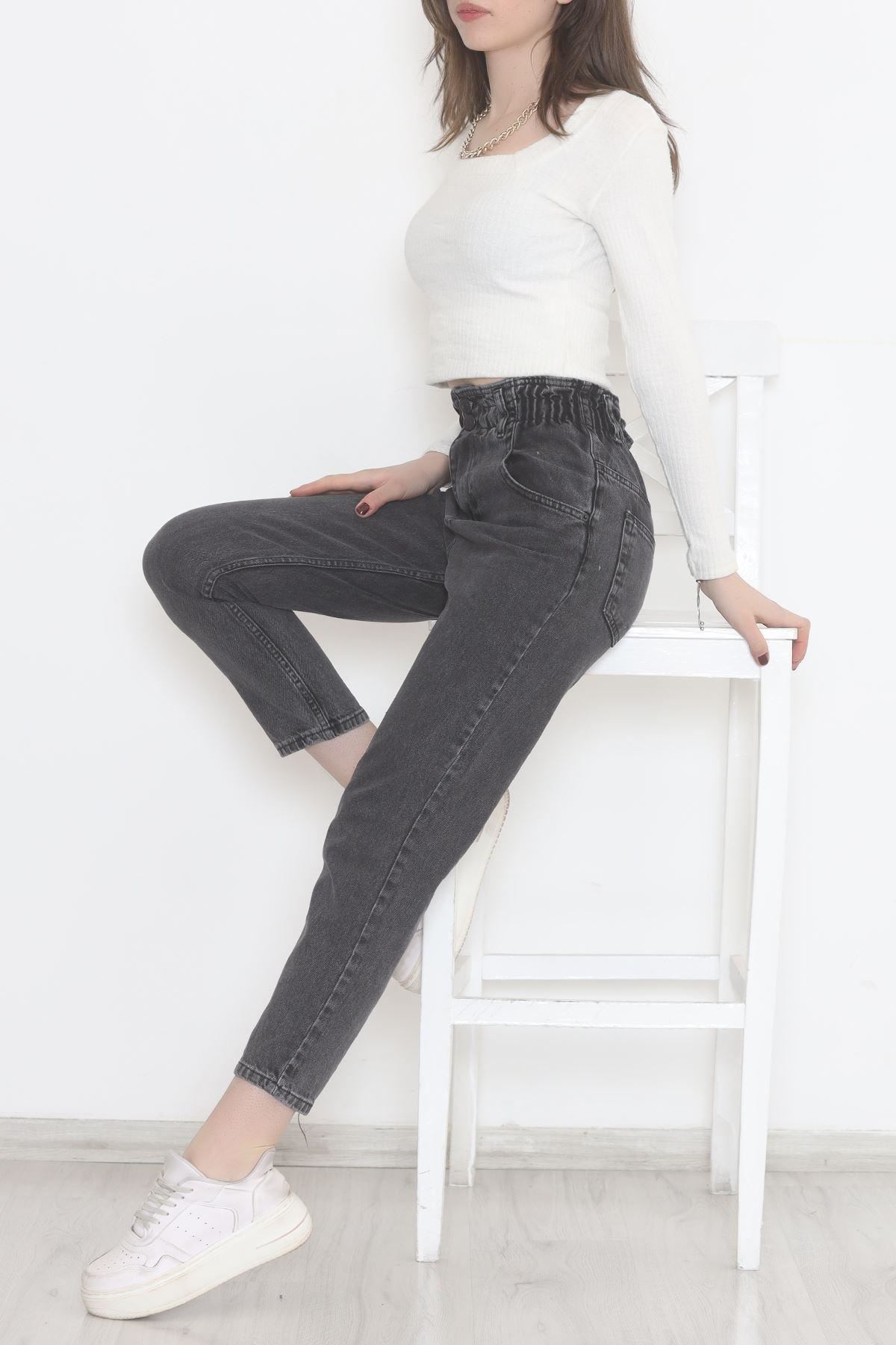 Beli Lastikli Kot Pantolon Koyugri - 12559.1431.