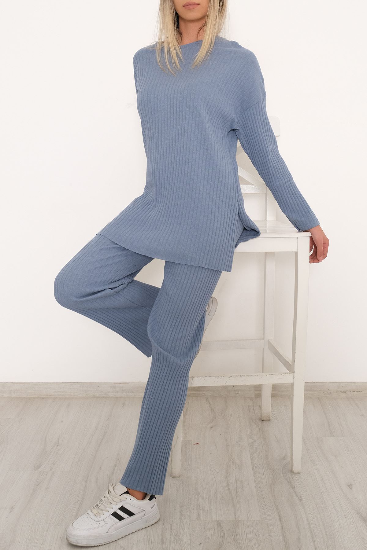 Uzun Kol Fitilli Takım Açıkmavi - 10147.1567.