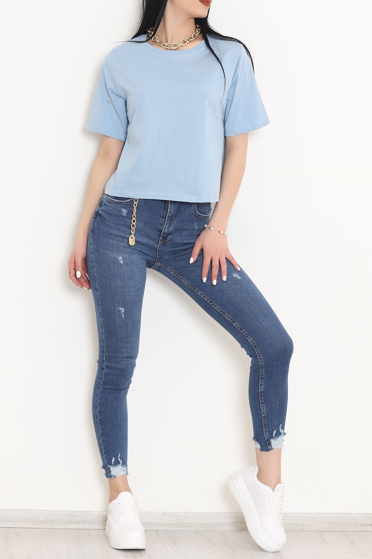 Bisiklet Yaka Tişört Bebemavi - 3643.105.