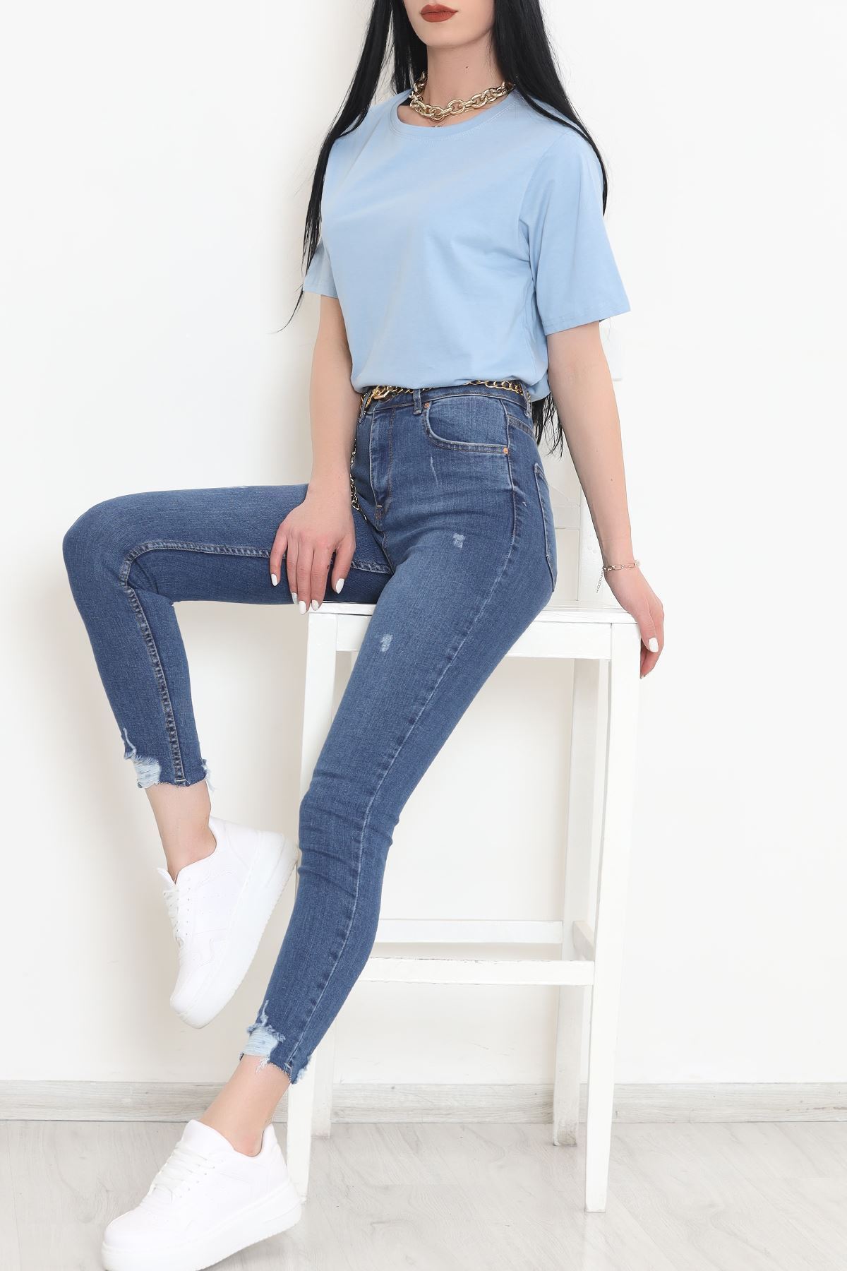 Bisiklet Yaka Tişört Bebemavi - 3643.105.