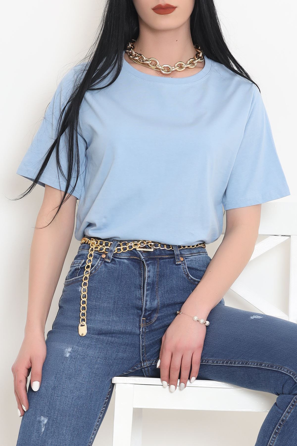 Bisiklet Yaka Tişört Bebemavi - 3643.105.