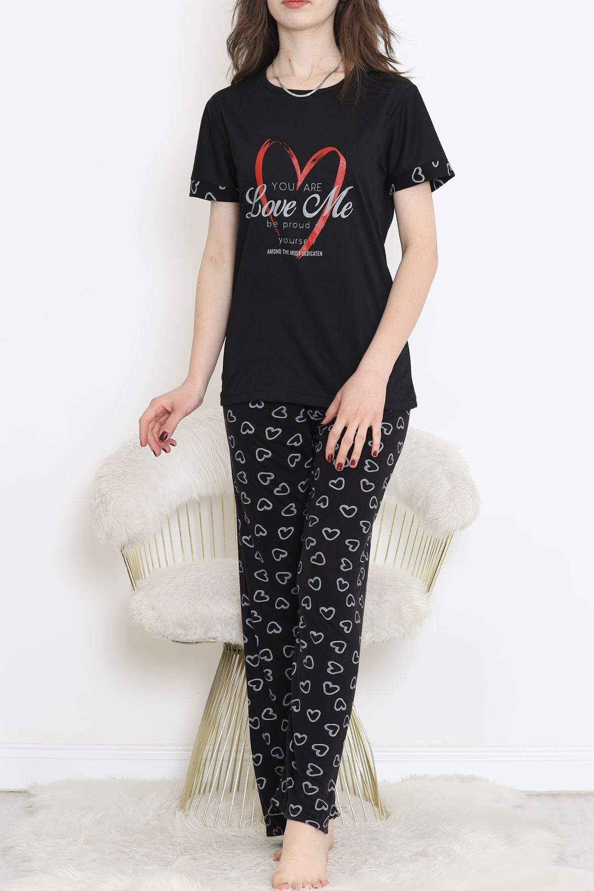 Poliviskon Bisiklet Yaka Takım Siyah - 301.1287.