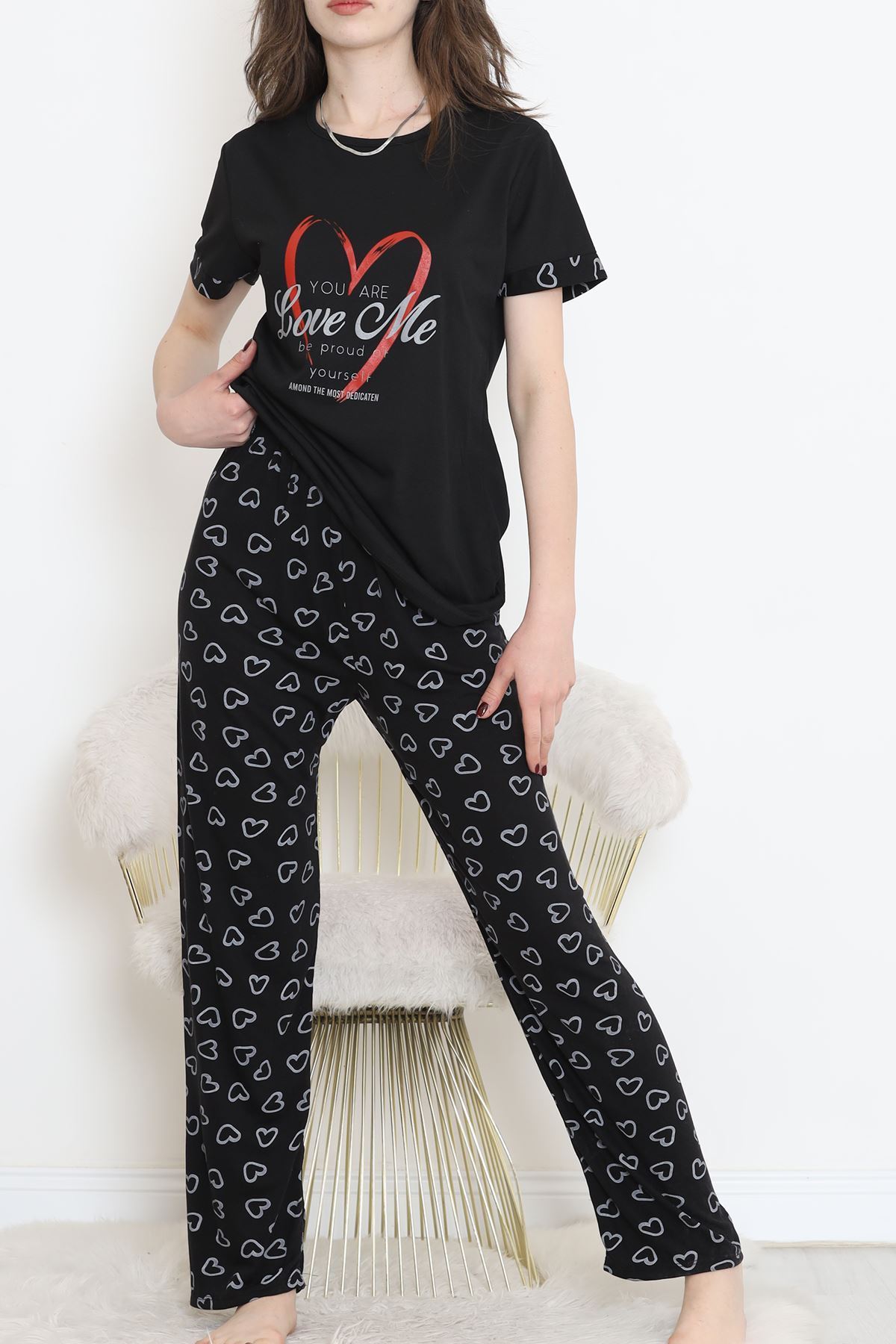 Poliviskon Bisiklet Yaka Takım Siyah - 301.1287.