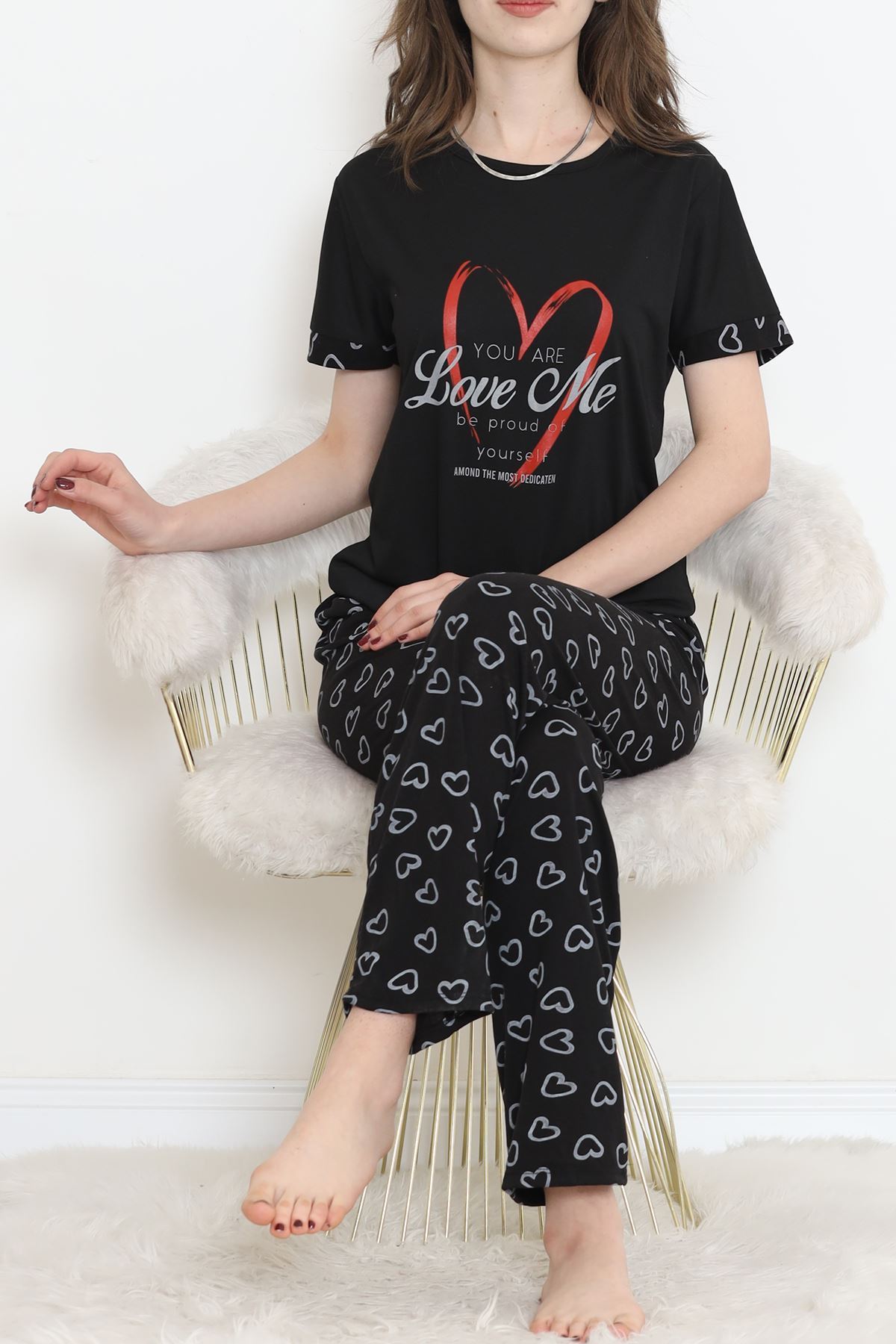 Poliviskon Bisiklet Yaka Takım Siyah - 301.1287.