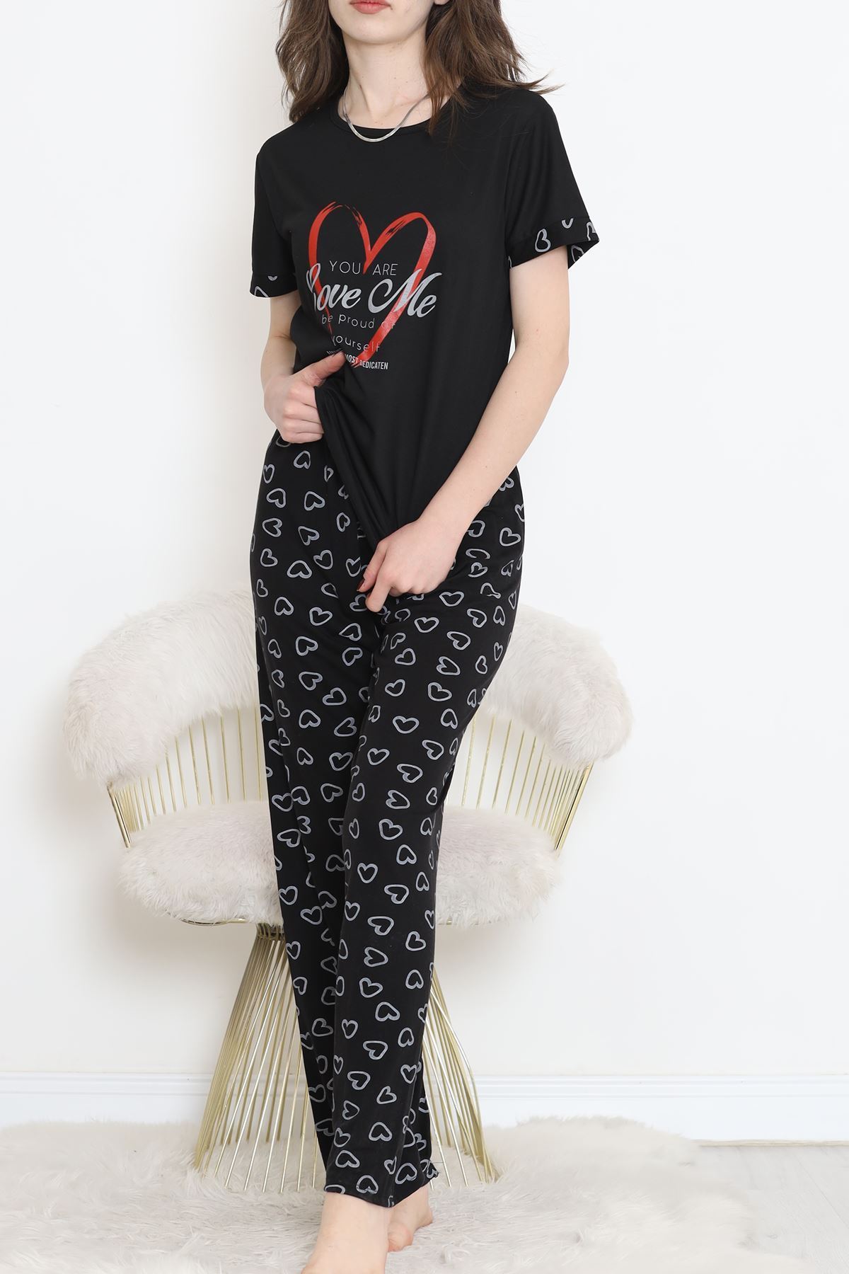 Poliviskon Bisiklet Yaka Takım Siyah - 301.1287.