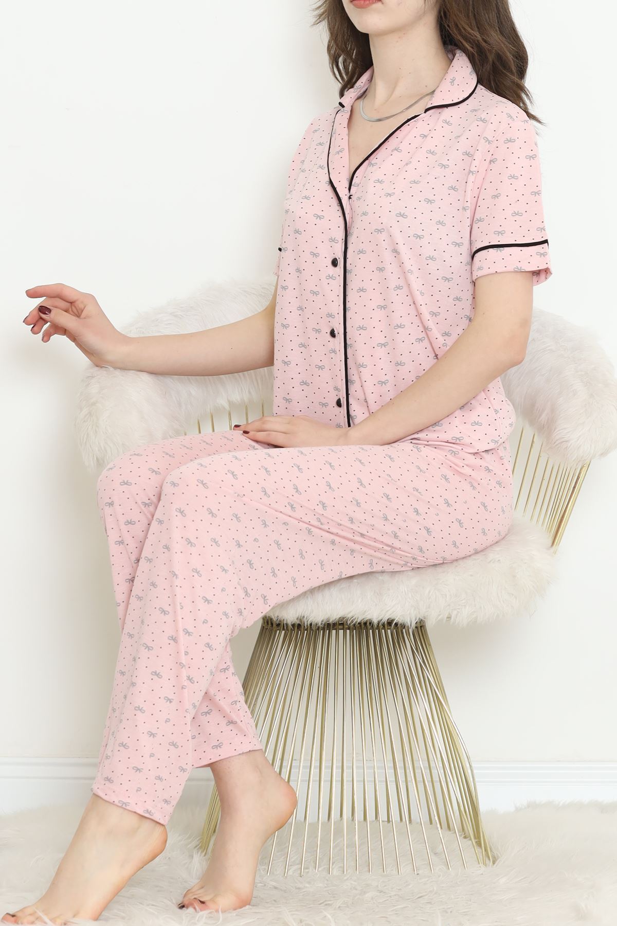 Poliviskon Arabiyeli Kısa Kollu Takım Pembegri - 927.1287.