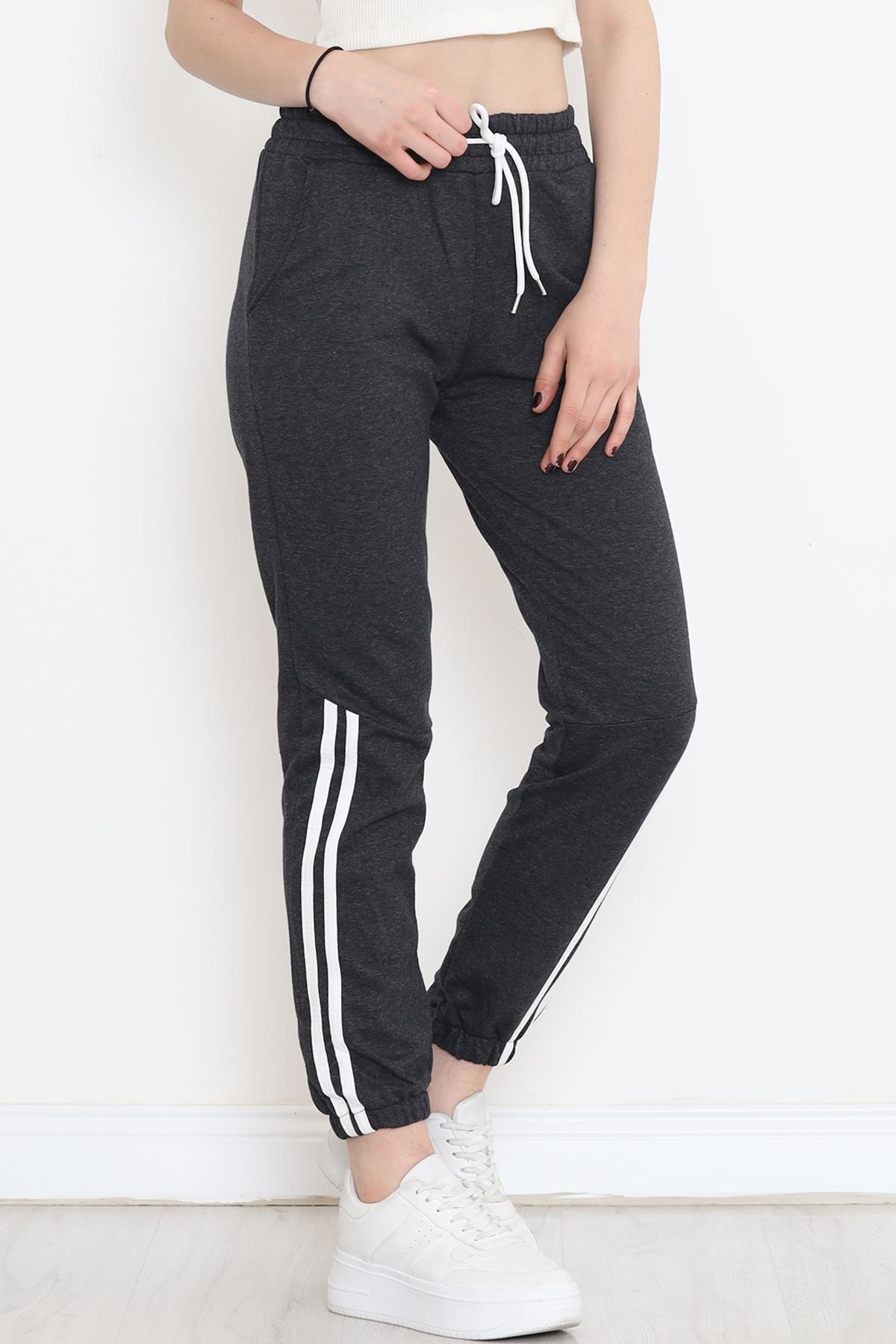 Şeritli Eşofman Altı Antrasit - 16643.1820.