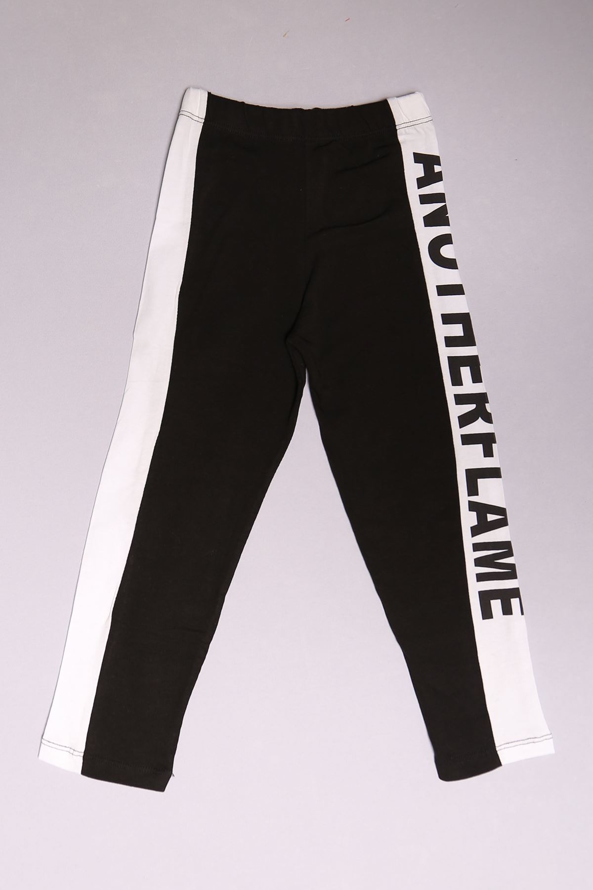 6-9 Yaş Çocuk Tayt Siyahbeyaz - 18137.1567.