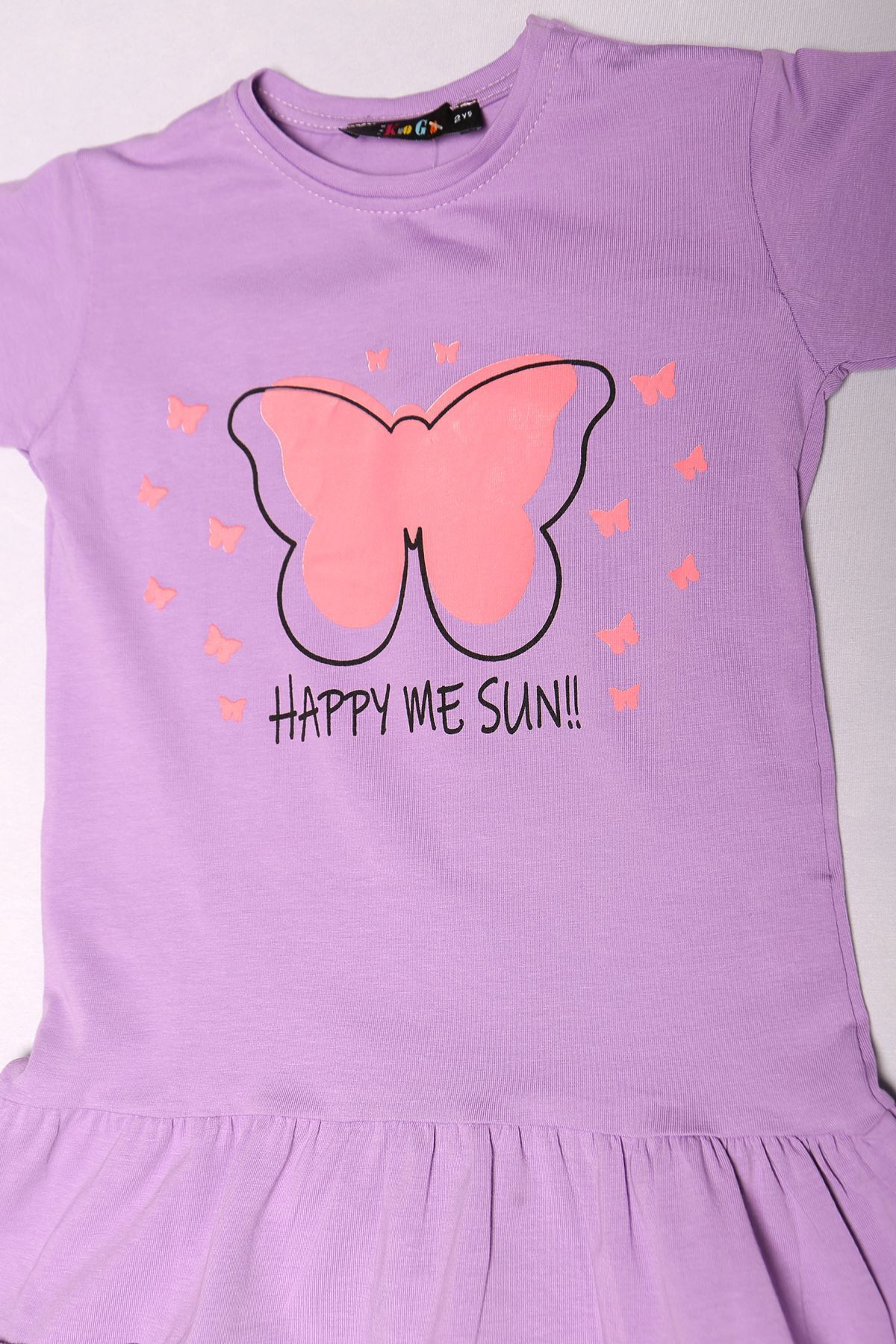 2-5 Yaş Çocuk Elbise Lila - 18093.1567.