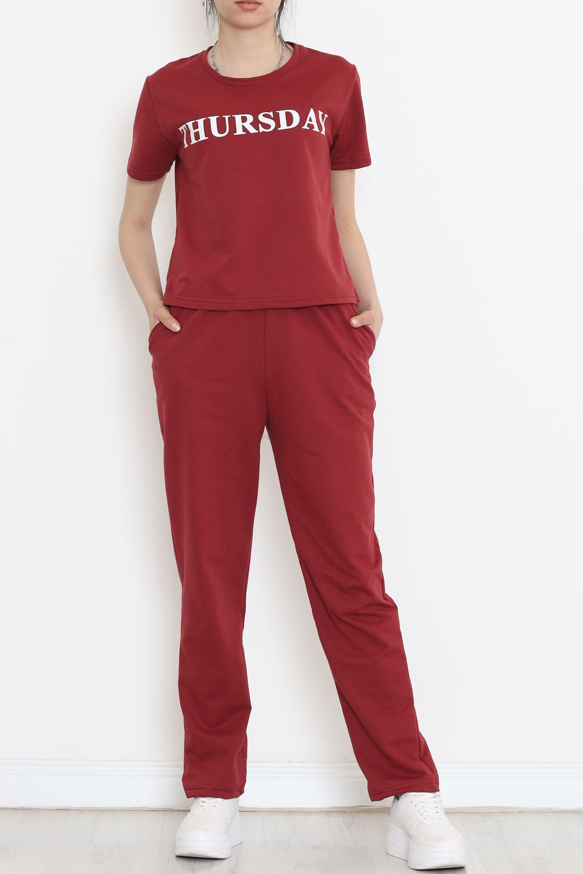 Jogger Eşofman Takımı Bordo - 16601.5238.