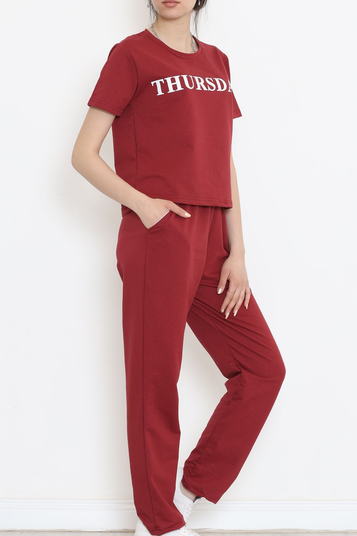 Jogger Eşofman Takımı Bordo - 16601.5238.