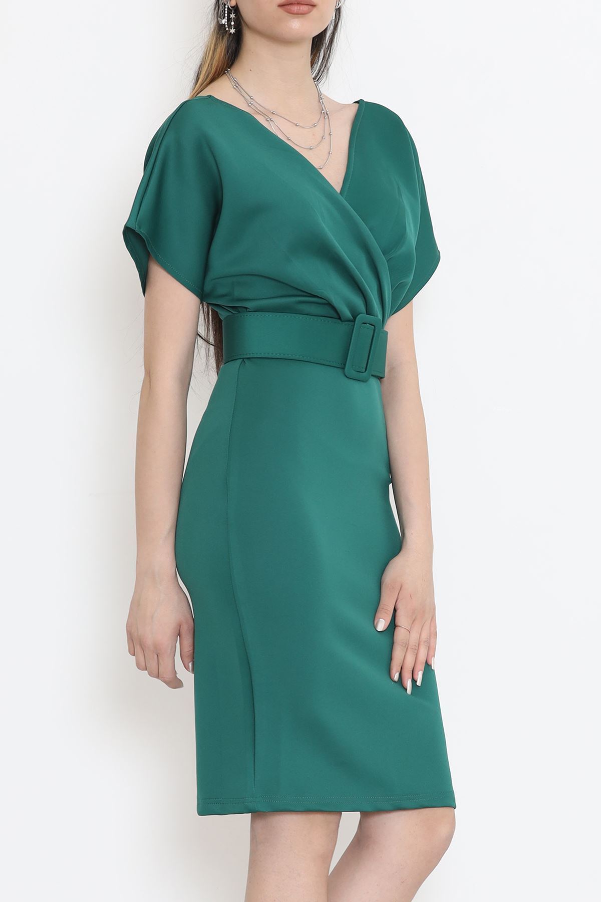 Scuba Kemerli Elbise Yeşil - 581825.1592.