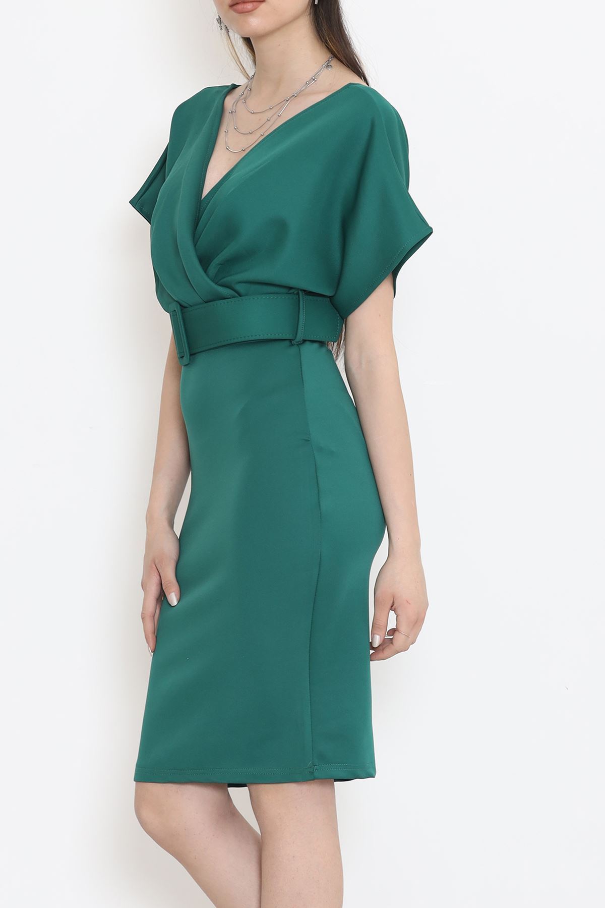 Scuba Kemerli Elbise Yeşil - 581825.1592.