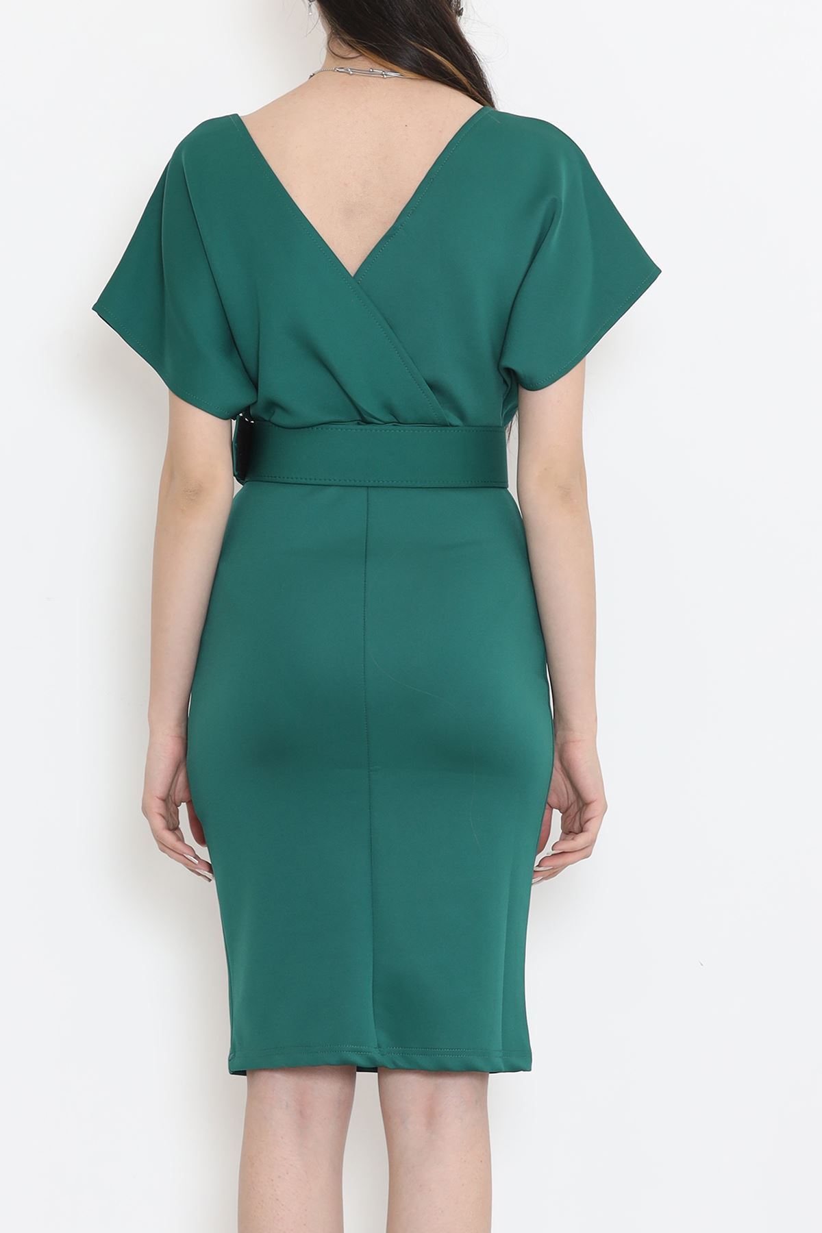 Scuba Kemerli Elbise Yeşil - 581825.1592.