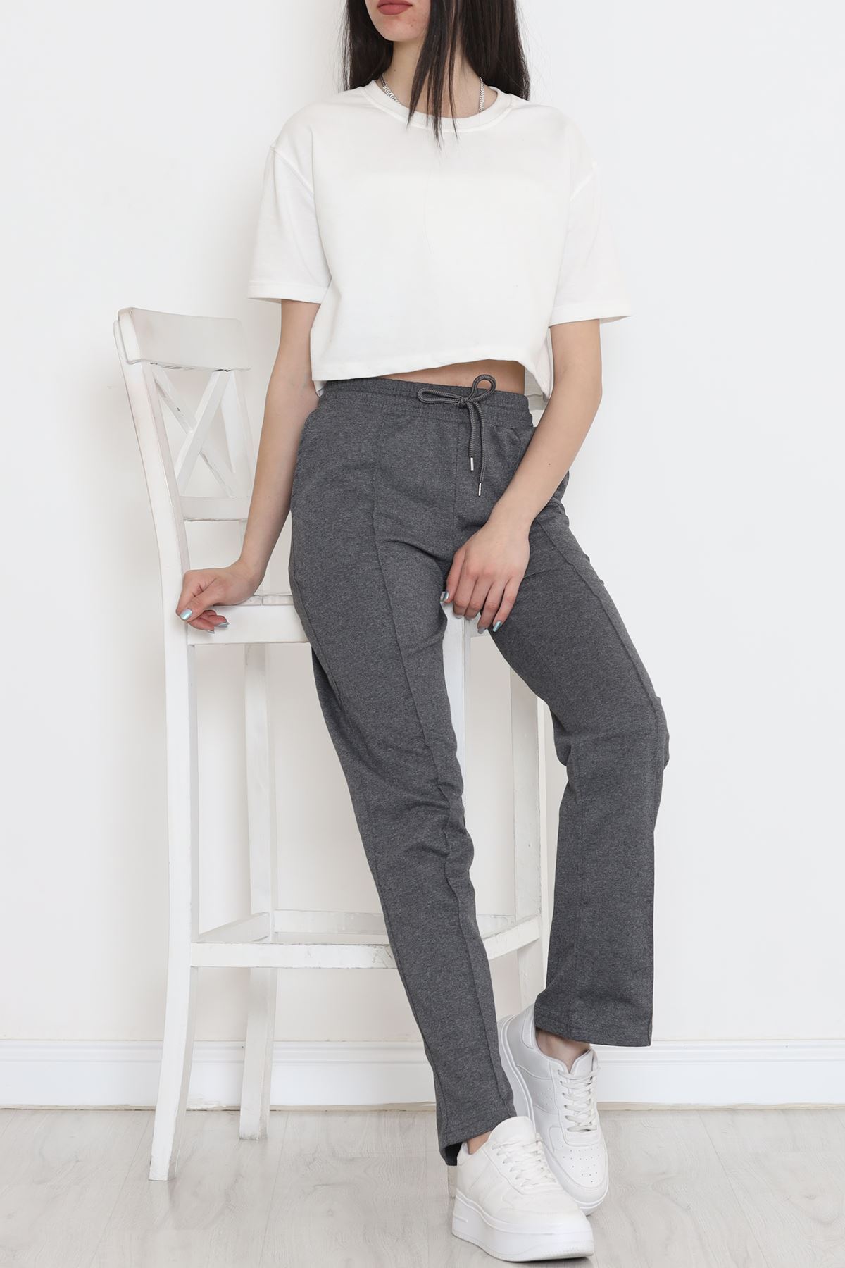 Çımalı Eşofman Altı Füme - 16577.1799.