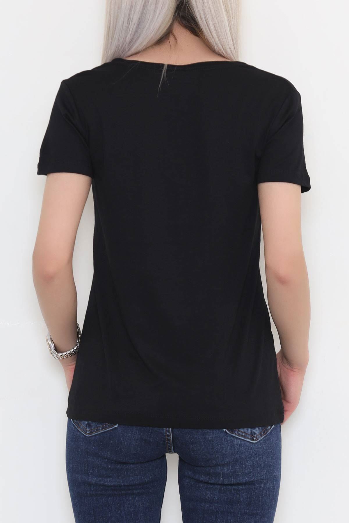 Fermuar Detaylı Bluz Siyah - 11366.599.