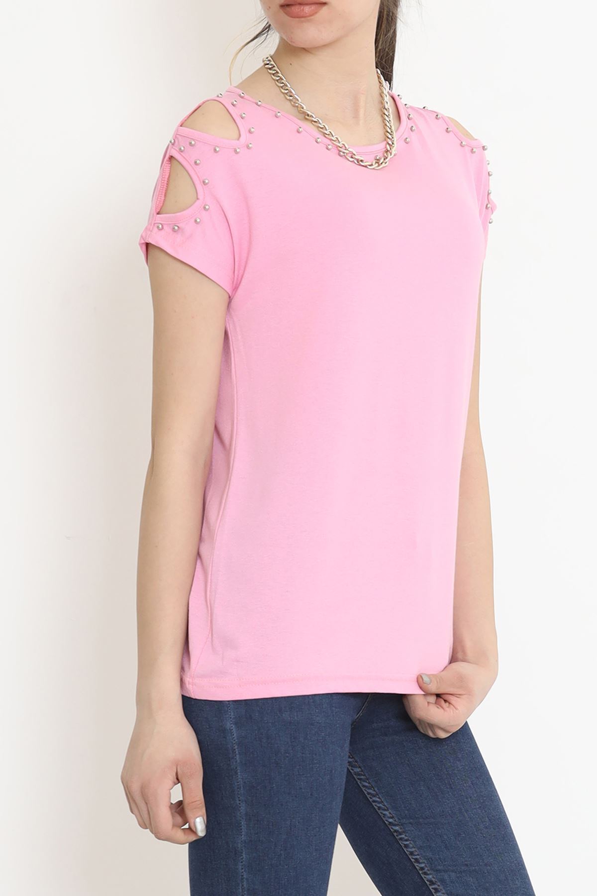 Omuz Dekolteli Bluz Pembe - 11395.599.