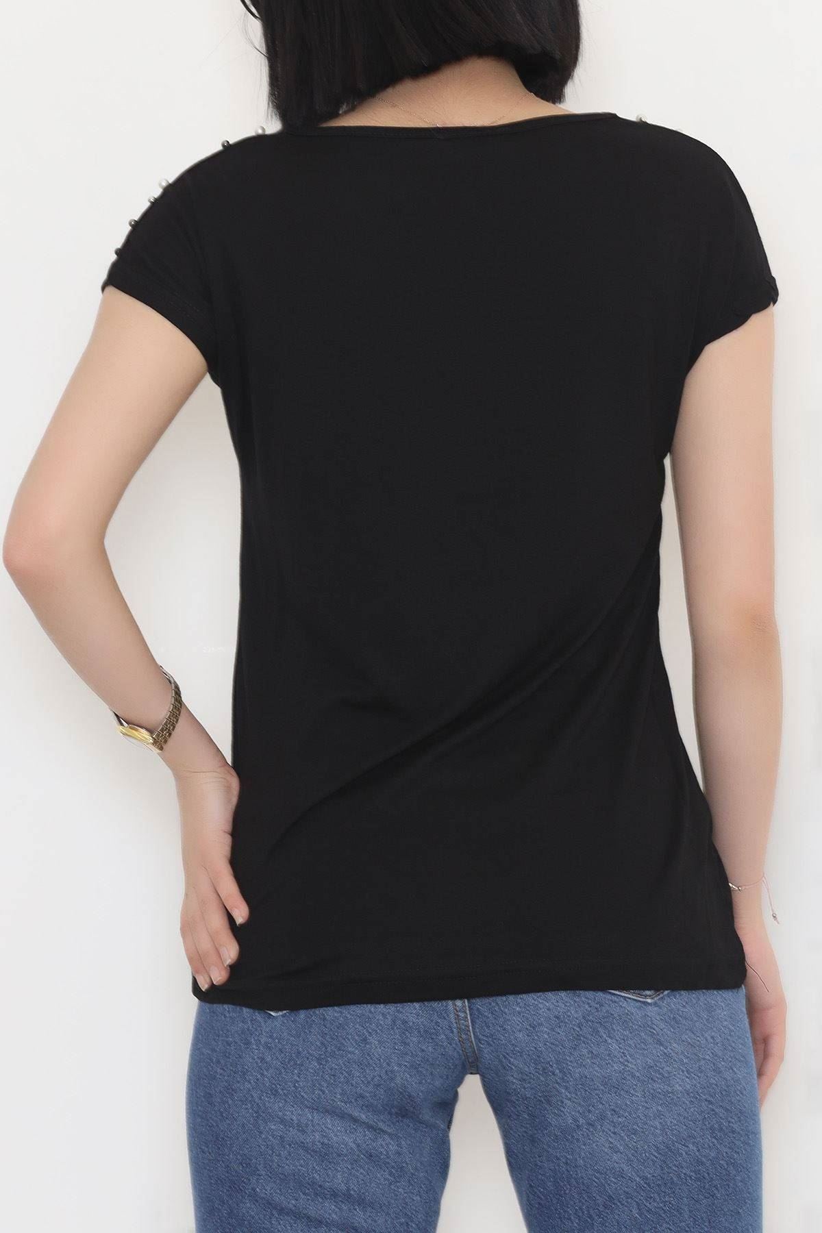 İnci Detaylı Bluz Siyah - 11278.599.