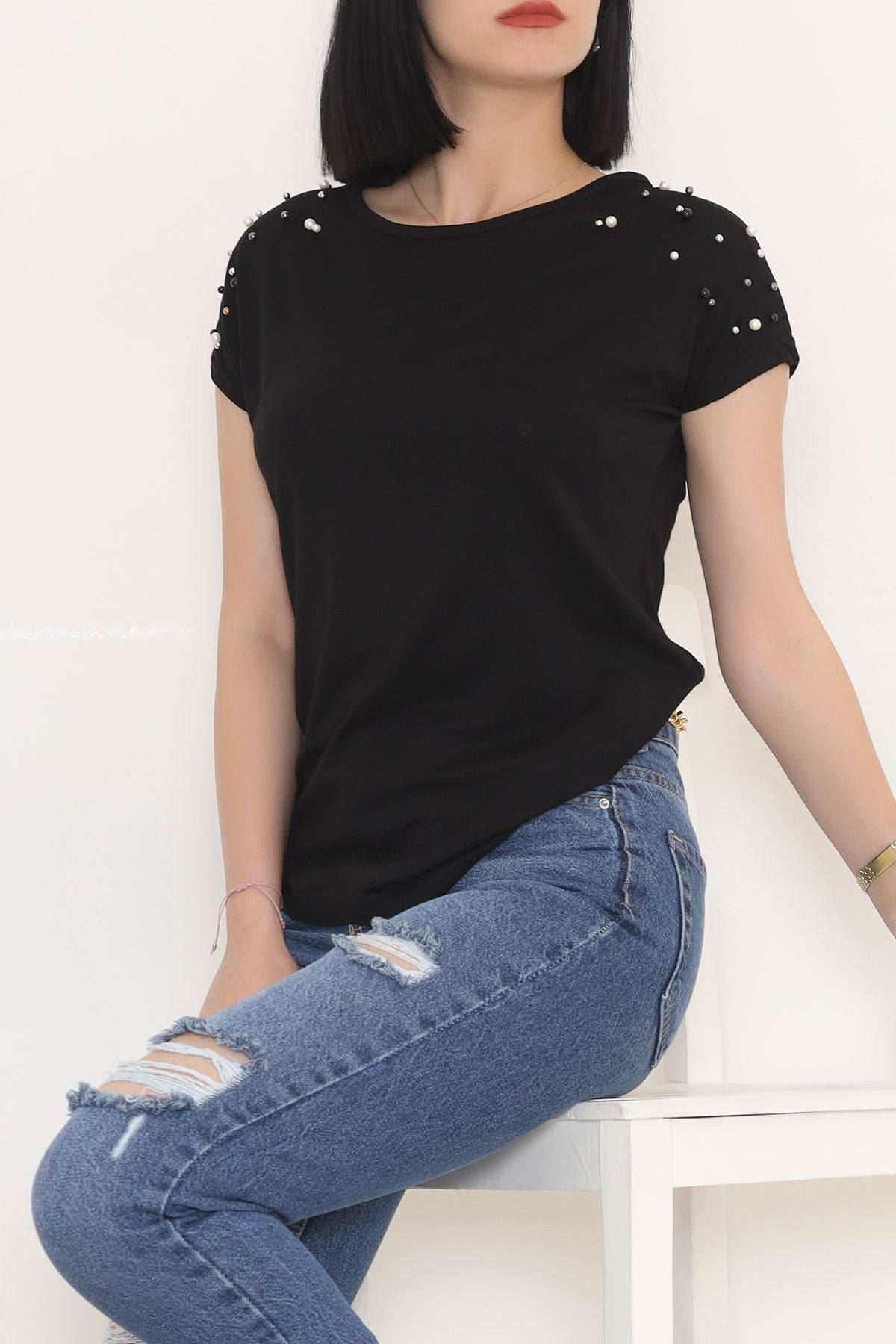İnci Detaylı Bluz Siyah - 11278.599.