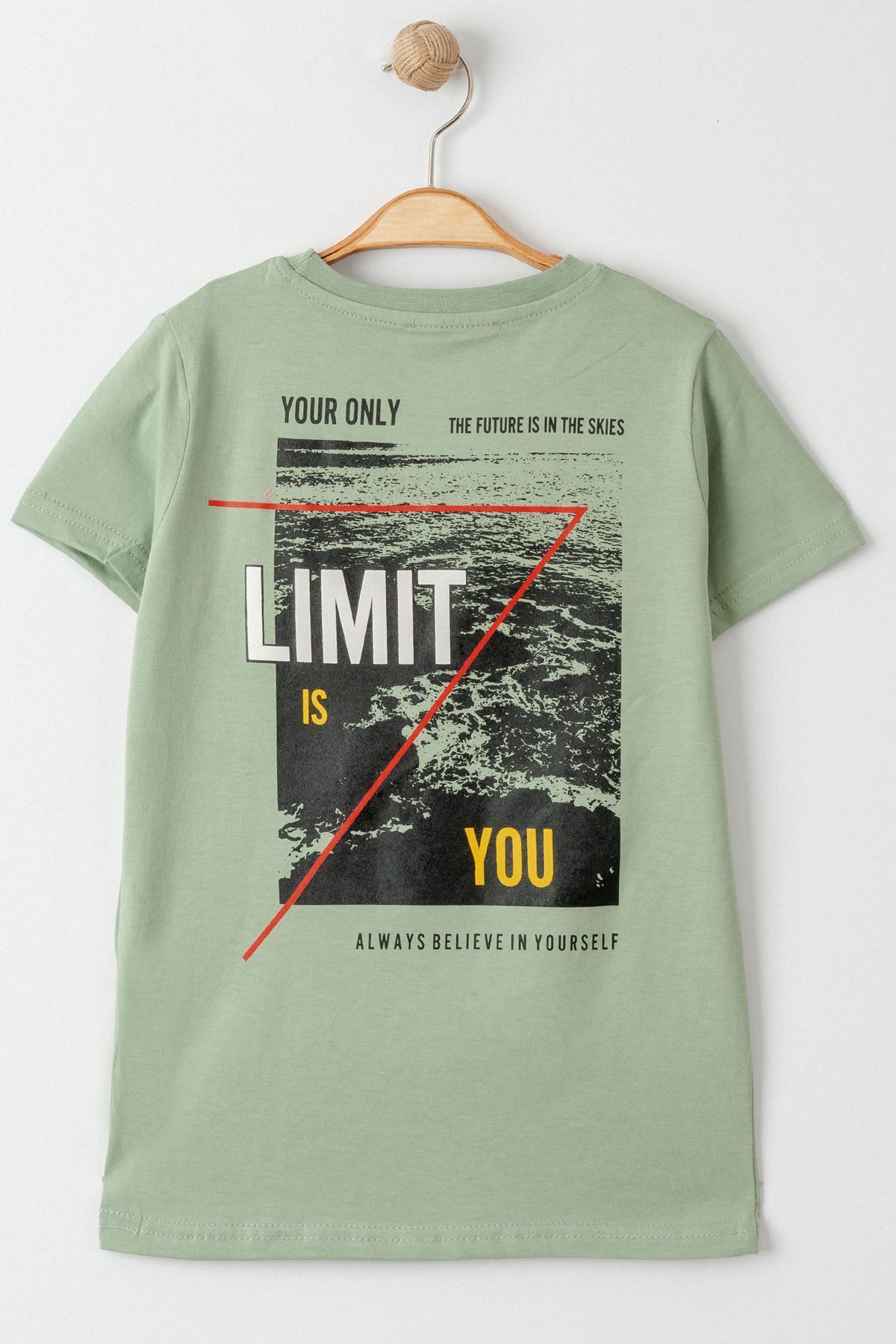 8-12 Yaş Baskılı Erkek Tişört Çağla - 324203.1576.