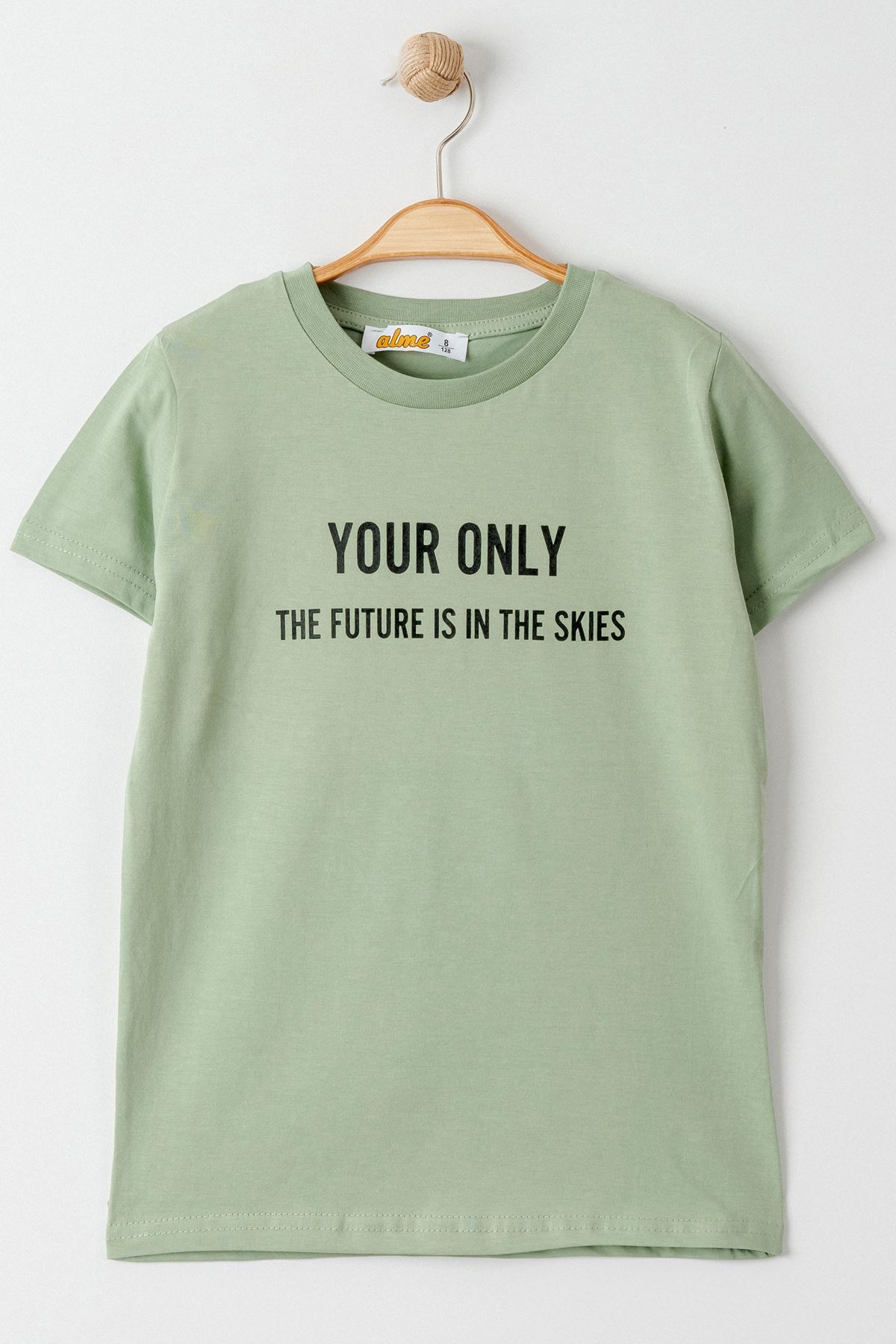 8-12 Yaş Baskılı Erkek Tişört Çağla - 324203.1576.