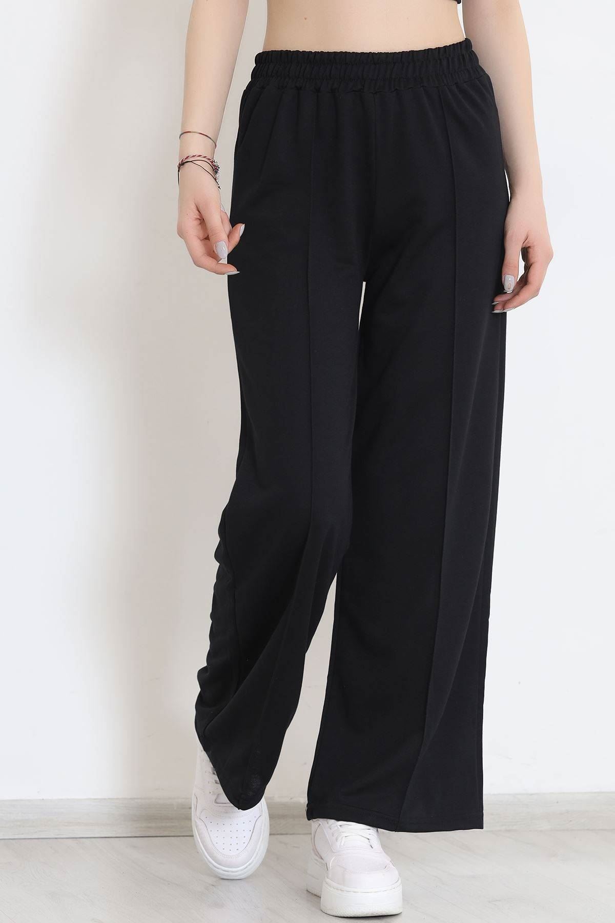 Çımalı Palazzo Eşofman Altı Siyah - 11241.1250.