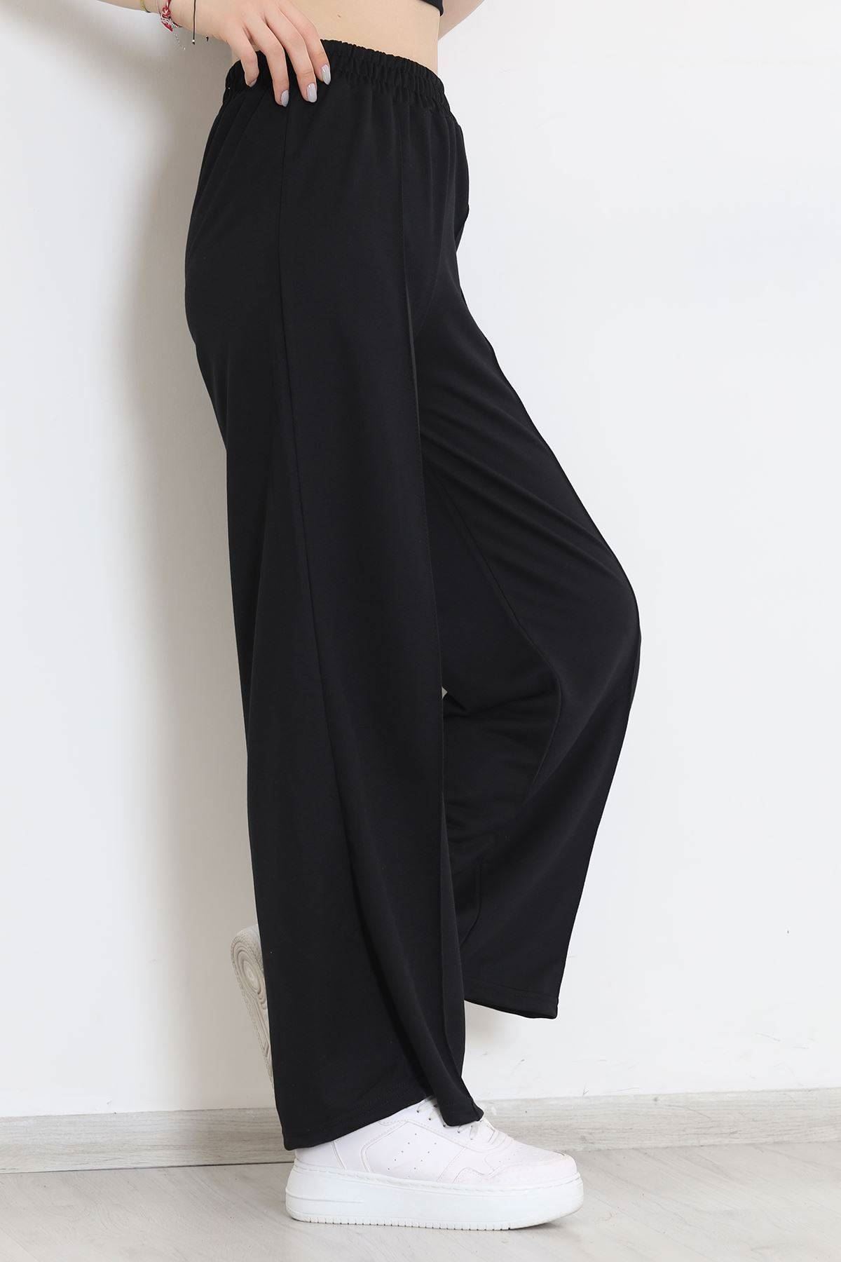 Çımalı Palazzo Eşofman Altı Siyah - 11241.1250.